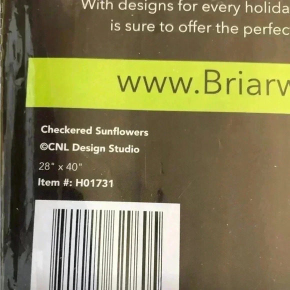 House-Porch,Outdoor Flag, Checkered Sunflowers 28 x 40“ - Picture 2 of 2